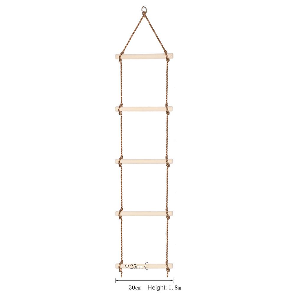 Детская веревочная лестница с деревянными перекладинами, веревочная лестница для скалолазания на открытом воздухе, в помещении, качели, игрушки для детей
