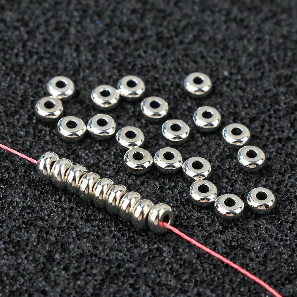 100pcs/set Handmade Silver Crafts Bracelet Components Spacer Beads DIY Tool Jewelry Making