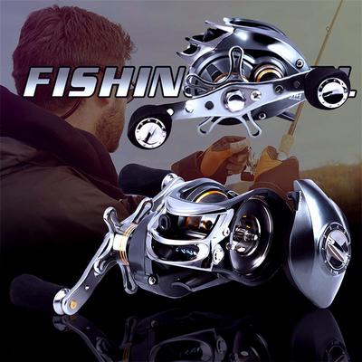 Рыболовная катушка для приманки, правая и левая магнитные тормозные катушки для ловли окуня, форели и лосося