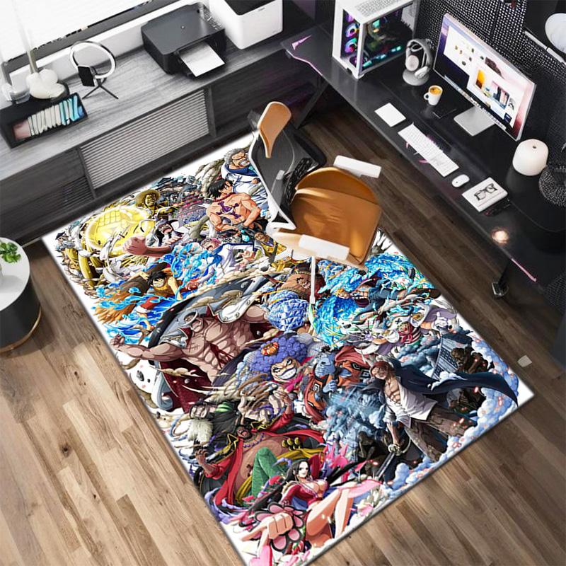 В главных ролях японский мультфильм ONE PIECE Манки Д. Ковер Luffy подходит для гостиной и спальни, коврики для прихожей, офиса, балкона, декоративный ковер V20