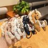 Hanging Decor Horse Plush Keychain Cute Design Pony Pendant Horse Year Key Ring Zodiac Celebration