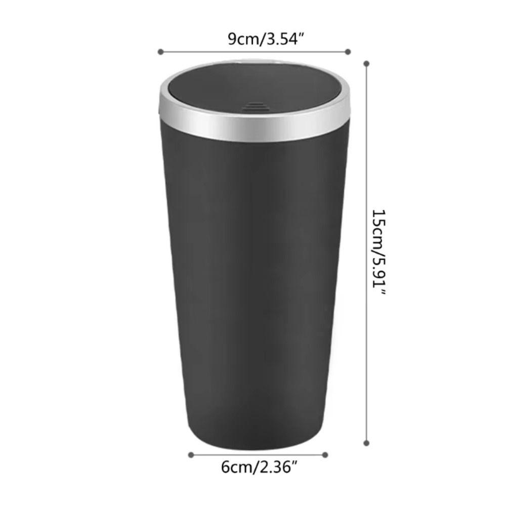 Dustbin Car Garbage Bin Click Open Cover Desktop Trash Can Container Car Trash Can Home
