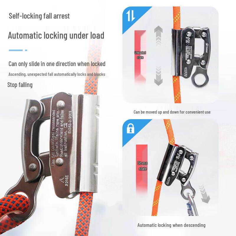 High-Altitude Safety Rope Self-Locker