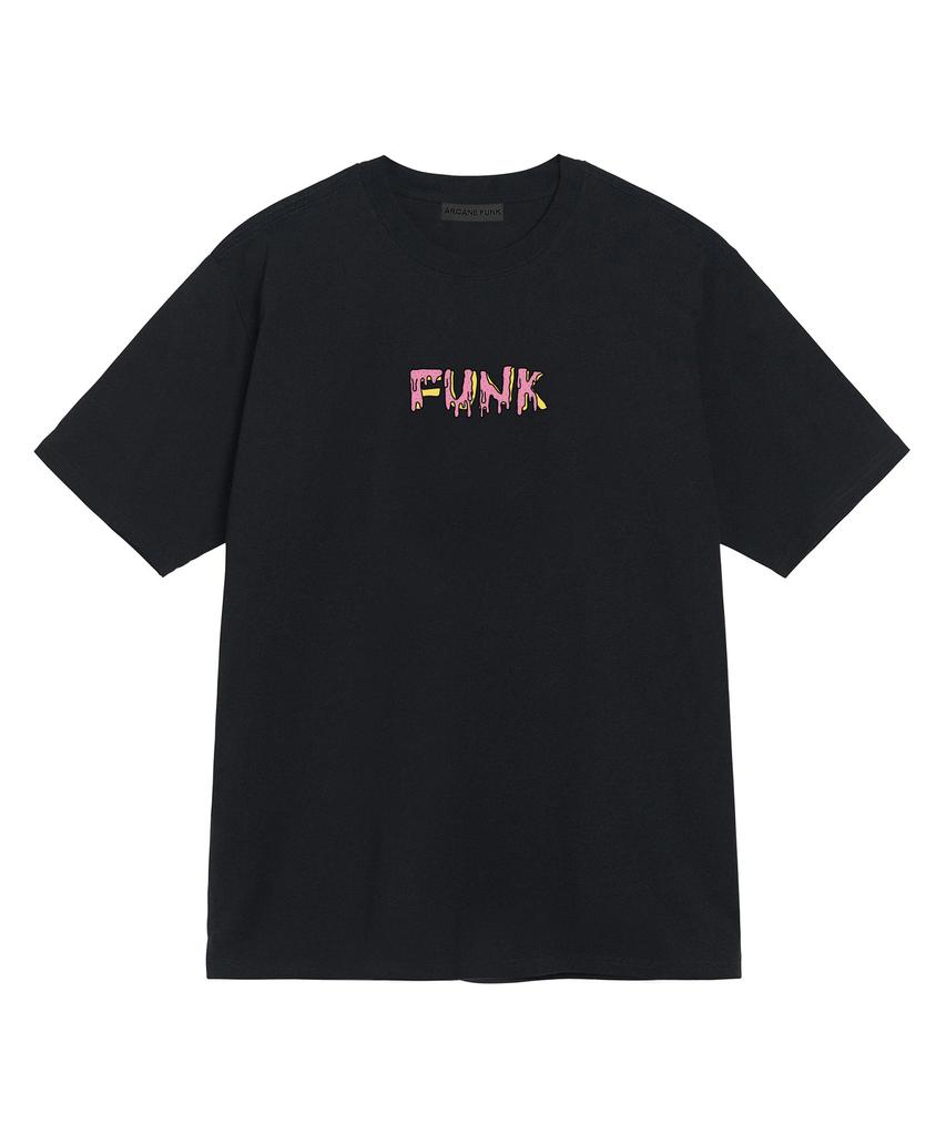 ARCANE FUNK Тающая Панк Футболка Черная