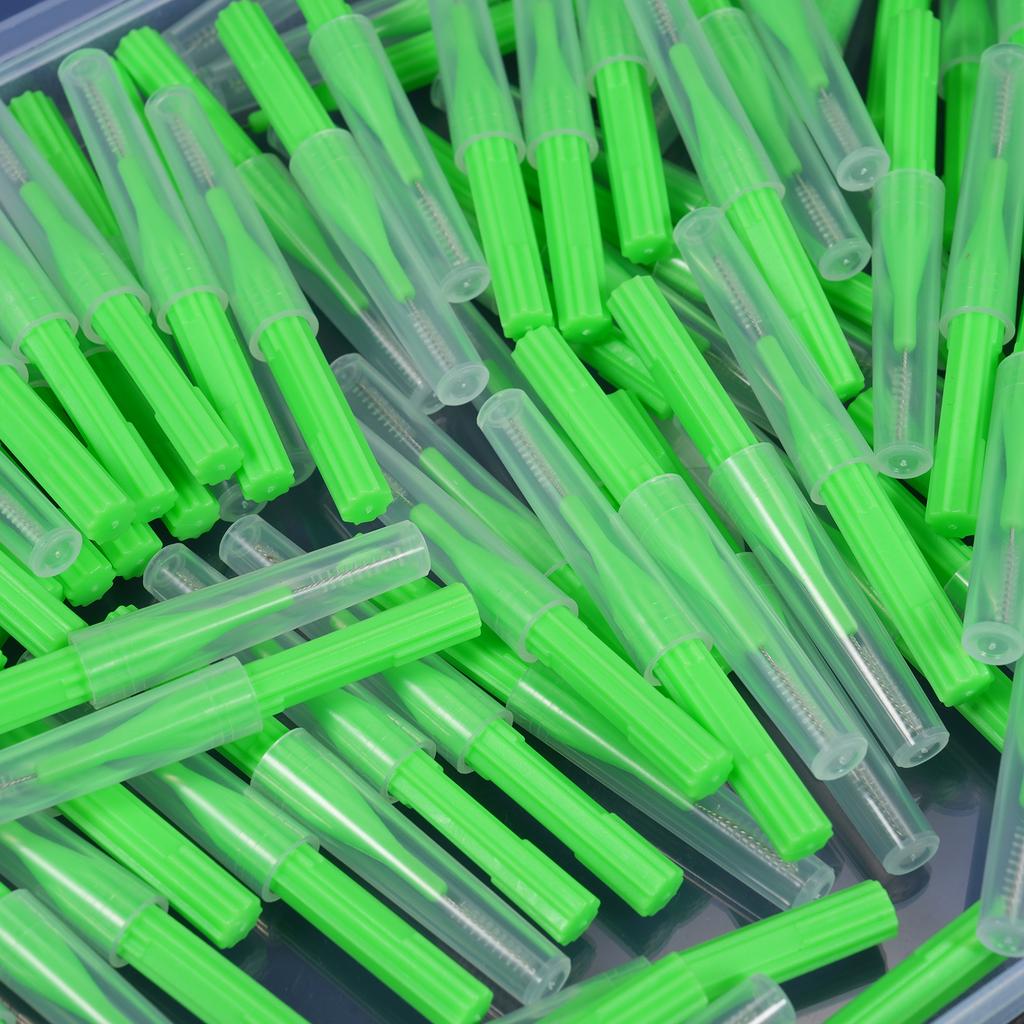 100PCS Interdental Brushes Dental Floss Toothpick Orthodontic Braces Brush Tooth Cleaning Tool Oral Care with Storage Box