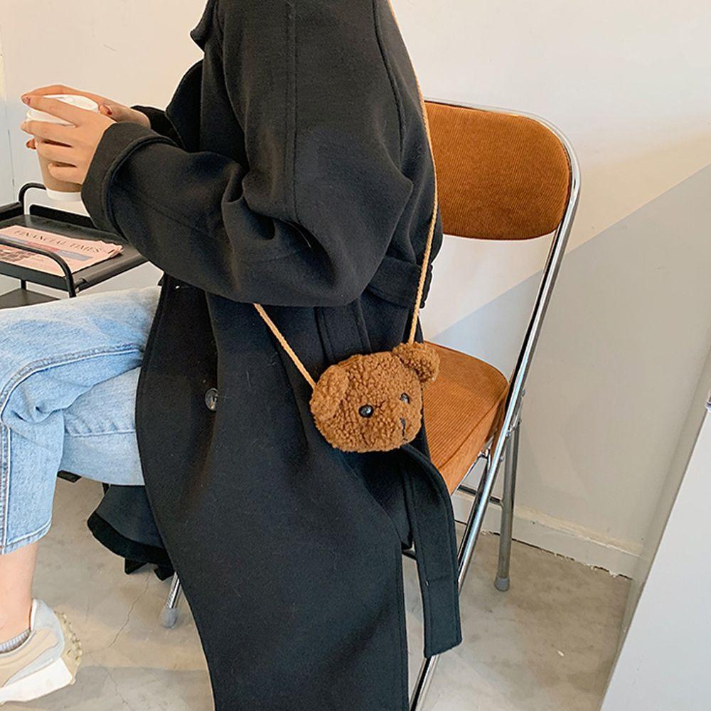 Backpack Smile Bear Plush Purses Plush Bear Shoulder Bag Smile Bear Plush Bag Diagonal Women Bag
