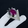 Серебряный кулон с рубиновым камнем из кашмира, серебро 925 пробы — дизайн ручной работы, повседневные украшения, уникальный подарок-подвеска для нее