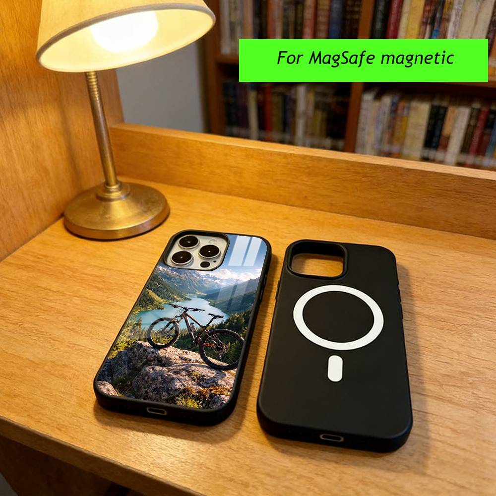 B-Bike A-Art Phone Case For iPhone17,16,15,14,13,12,11 Plus,Pro Magnetic with Magsafe Wireless Charging