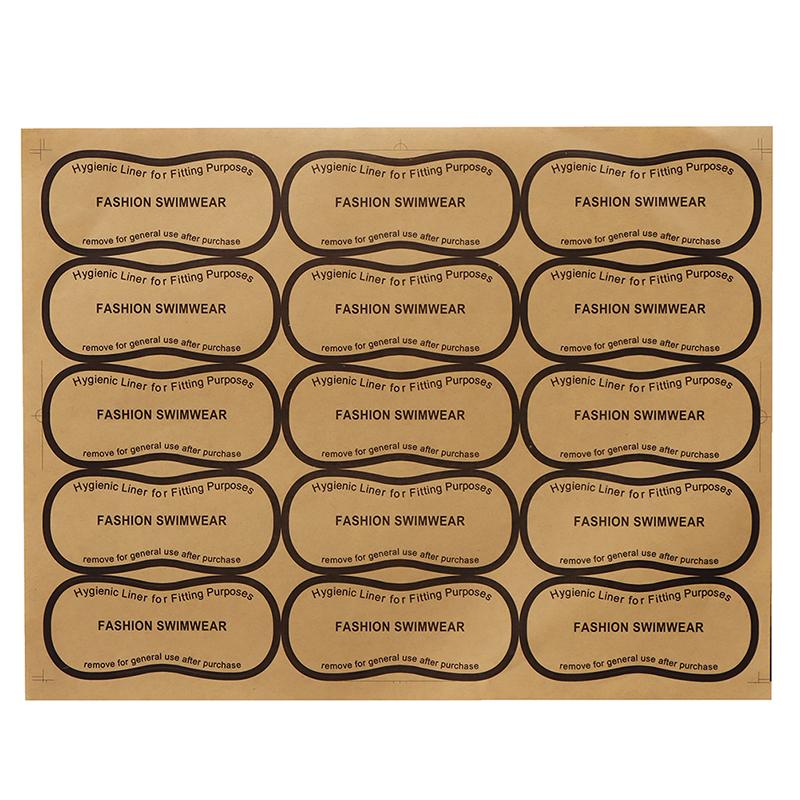 30Pcs/Set Hygiene Label Clear Tape Swimwear Underwear Try On Label