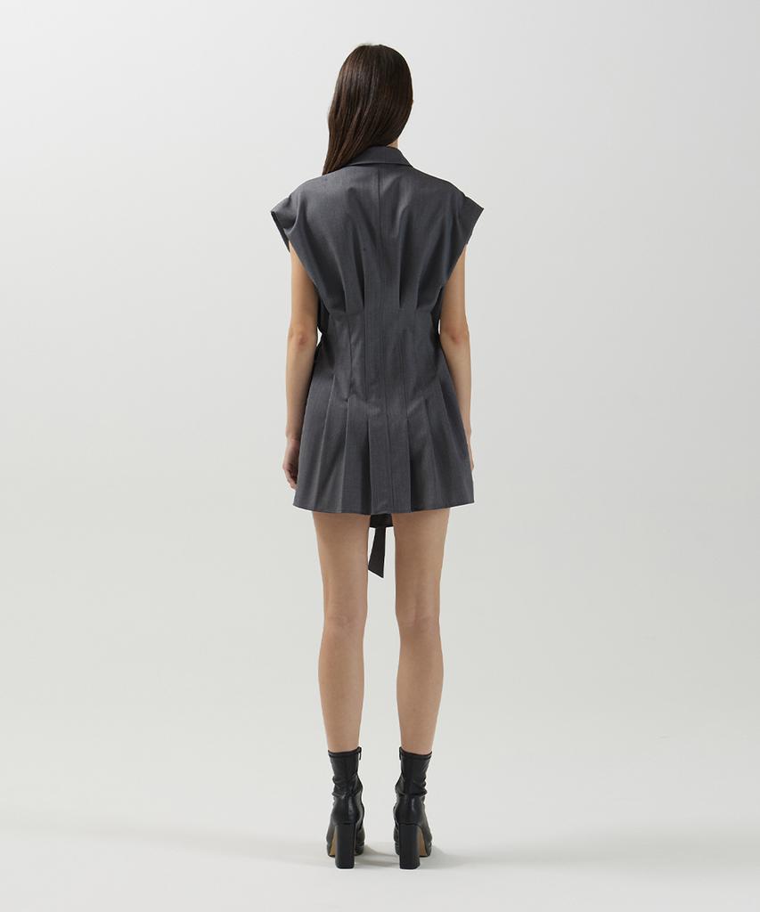 Meuameu Back Point Tuck Dress