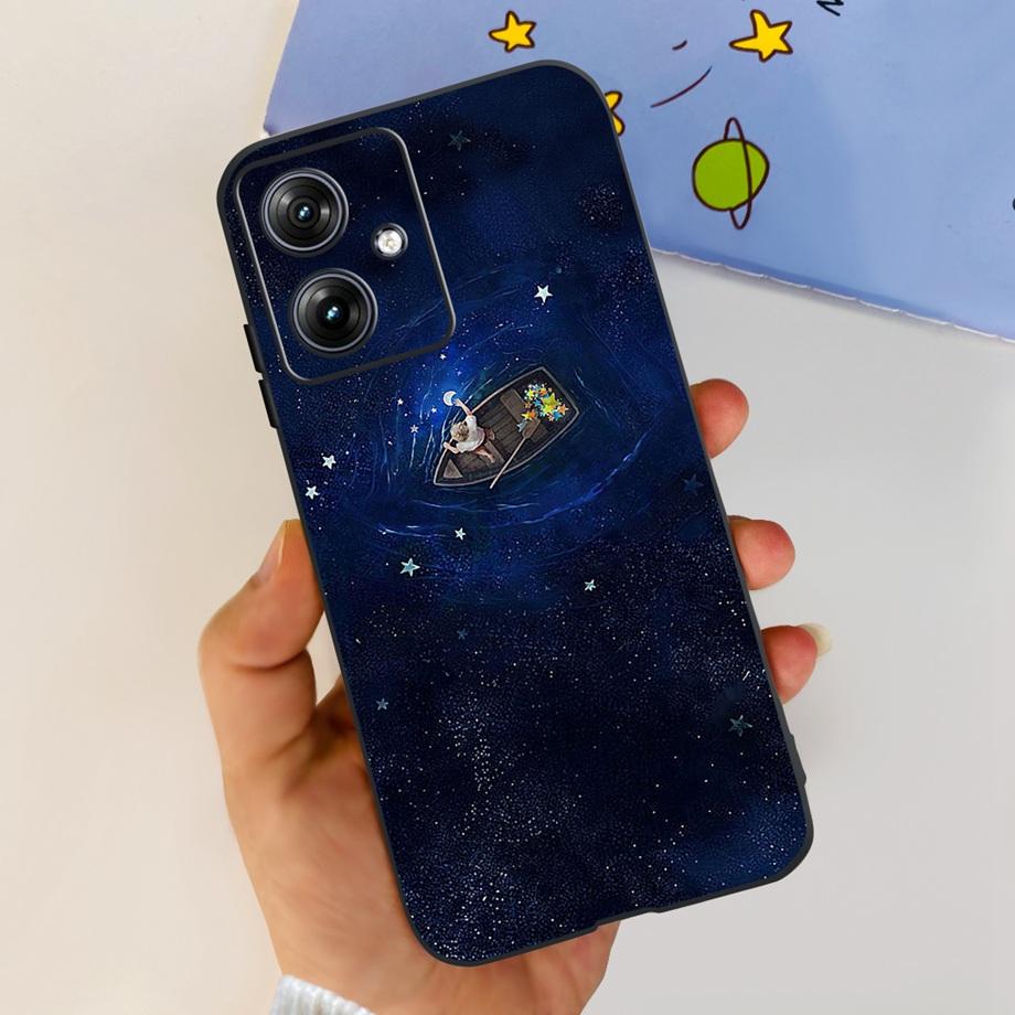 Чехол для Motorola Moto G54 5G Черный Матовый Жидкий Силикон На Motorola G54 MotoG54 G 54 Мягкий Чехол Леопардовый Принт Coques Fundas