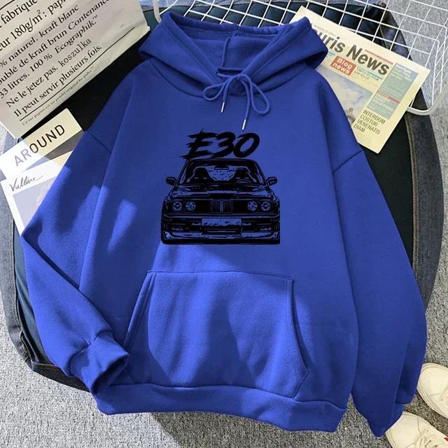 E30 Men's Autumn/Winter Fleece Warmth Comfort Sweater with Trendy Design Print