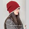 Unisex 100% Wool Reversible Knit Hat - Elastic, Warm Winter Beanie for Men and Women