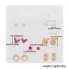 New European and American trendy fashionable fairy earrings, one-week studs delicate and compact combination earrings for women