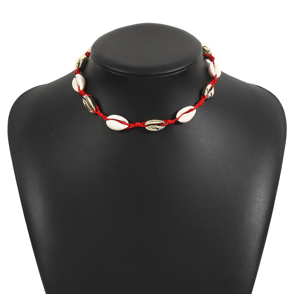 N12486 Богемное этническое плетеное ожерелье из ракушек, лето, морское побережье, досуг, отпуск, вечеринка, аксессуары для вечеринки