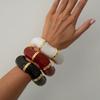 Ретро эмаль капает масло открытые массивные открытые браслеты для женщин панк нерегулярные акриловые смолы бамбуковые наборные браслеты манжеты для пары геометрические украшения для рук