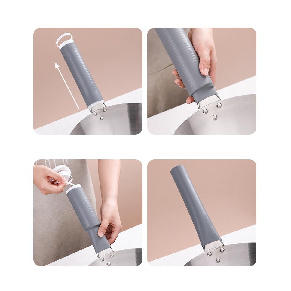 WIKHOSAR Frying Pan Handle Protector Anti-scalding Pot Handle Heat Resistant Cover Handle Holder Sleeve Pan Handle Sleeve