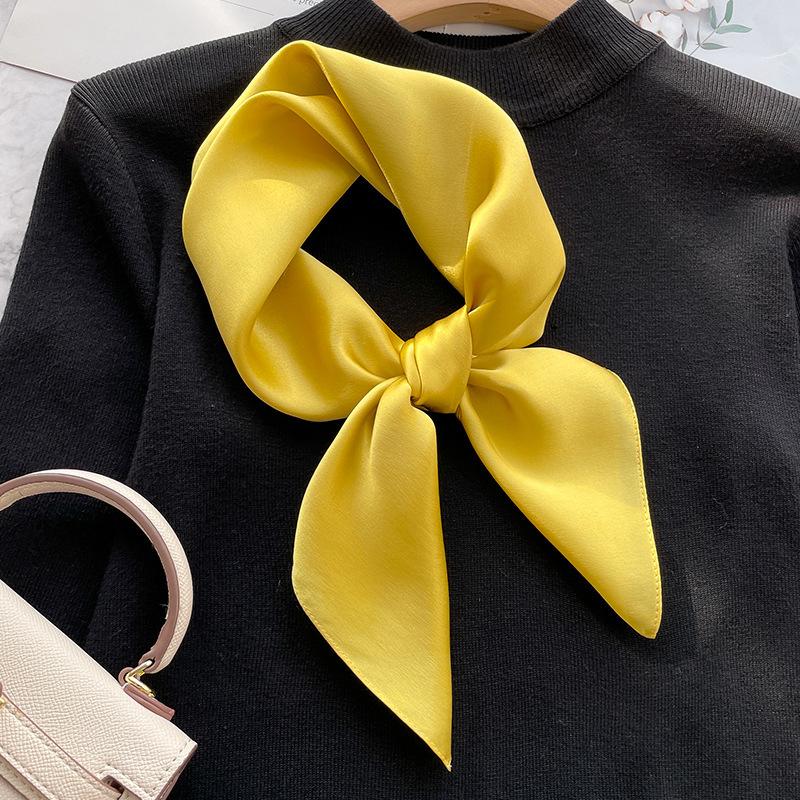 Spring and Autumn thin silk mulberry silk high-end silk scarf scarf female gift retro temperament trendy with small scarf