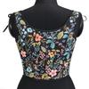 Women's Vest Printed Bra Retro  Front Strap U-neck Leaf Print