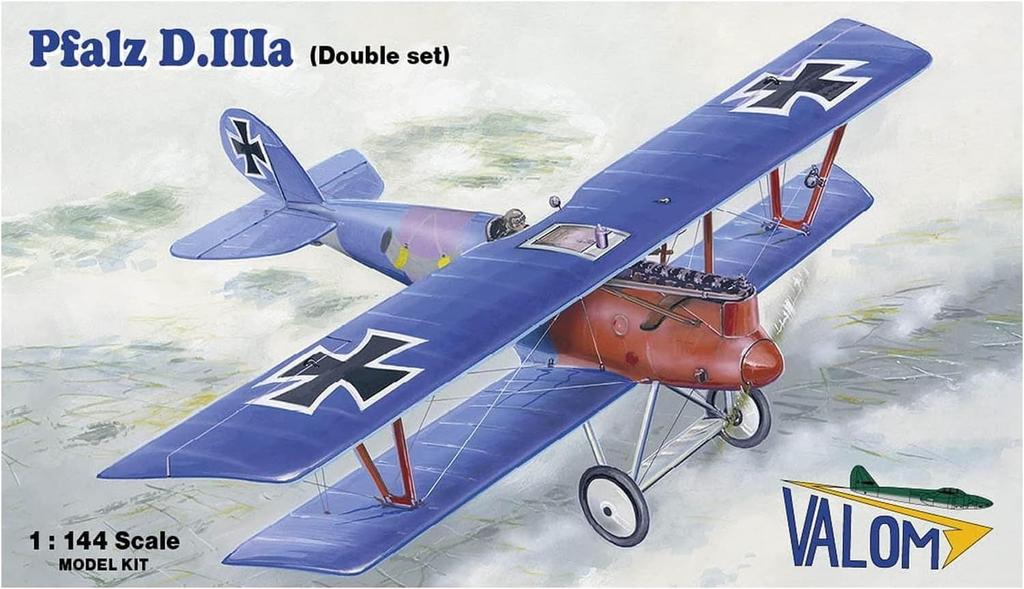 VALOM German Pfalz Biplane Fighter Set of 2 Plastic Model CV14423 1/144 D.3a