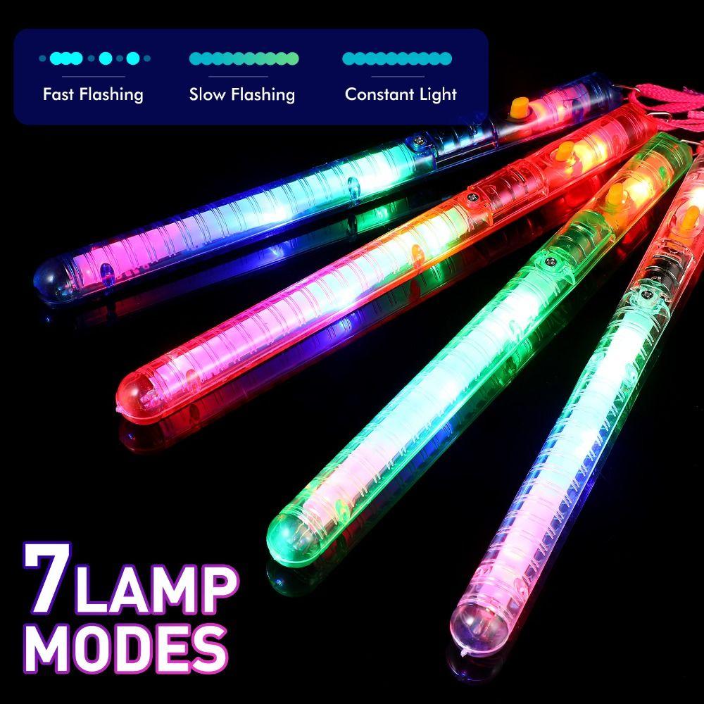 Flash Stick Flashing LED Stick Light Up Wands With Lanyards Glowing Cheer Wands Flashing LED Wand