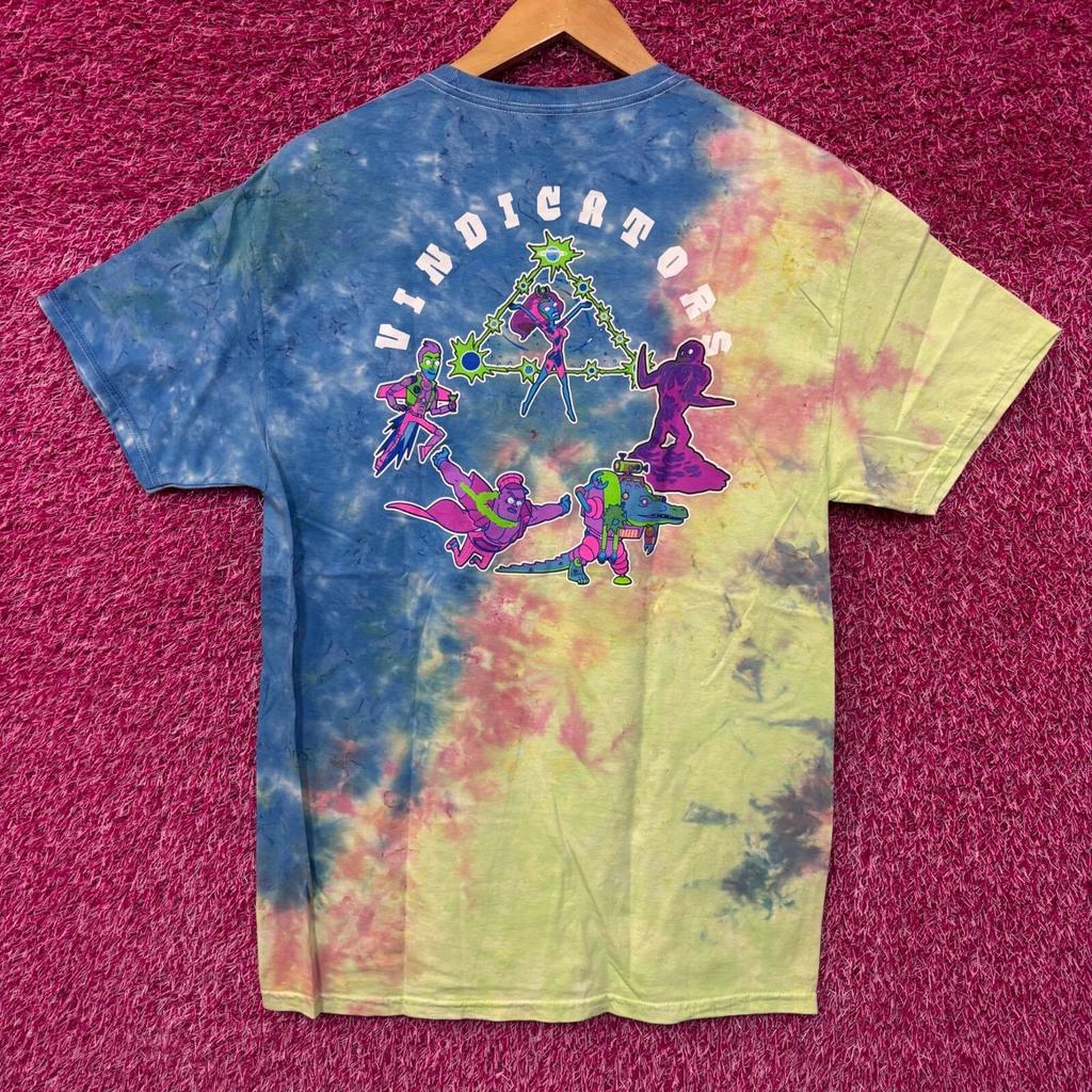 Rick and Morty Vindicators Team tie dye T-shirt size Medium