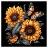 5d DIY Алмазная картина вышивка крестом Подсолнух Бабочка Алмазная вышивка Мозаика Цветы Полная круглая дрель Домашний декор Искусство