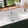 VidaXL Kitchen Sink with Drainer Inset Reversible with Mounting Hole for Faucet and Soap Dispenser Home 144869