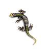 Women's Vintage Lizard Enamel Brooch Women's Coat Fashion Crystal Animal Solid Color Pins Emblem Suit Clothing Button Gift