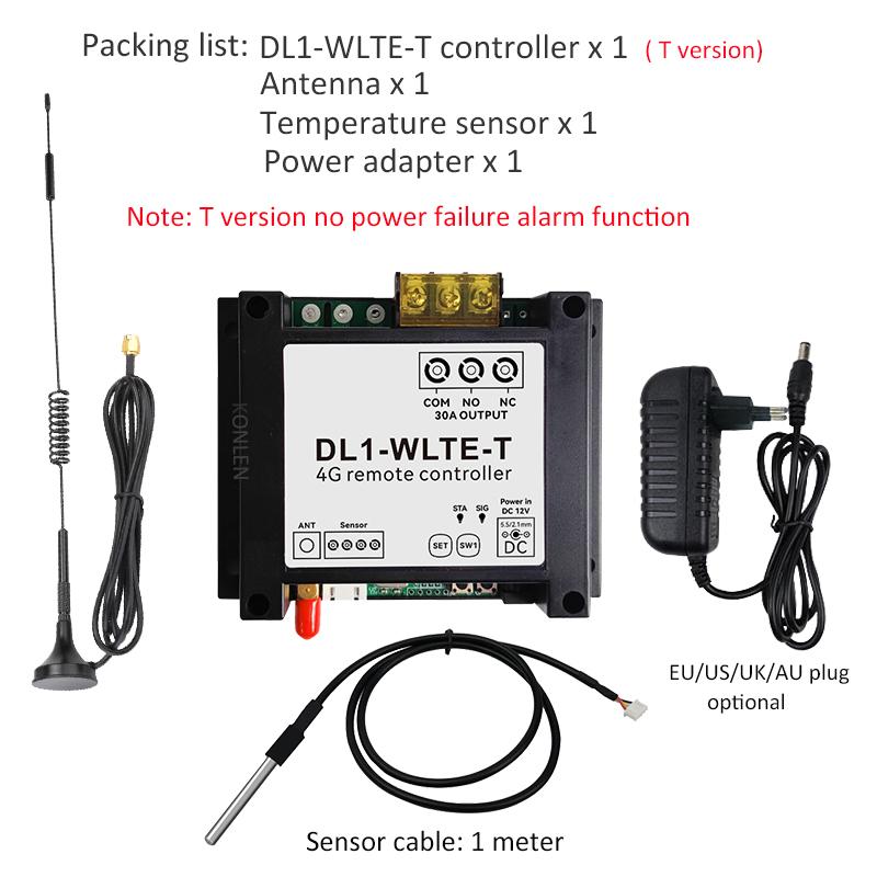 4G LTE APP GSM Temperature Sensor Controller Smart Thermometer Thermostat With Relay Switch SMS Remote Control Automation DL1