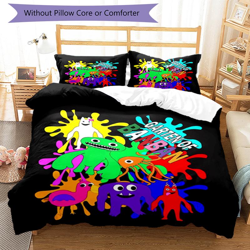 3pcs Garten of Banban Bedding Set Duvet Cover Closure Includes 1 Duvet Cover & 2 Pillowcases, Soft and Comfortable for All Seasons.