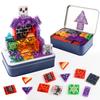 Magnetic Tiles Building Blocks for Kids, Mine Cave Theme Set, Portable Tin Box, STEM Educational Toy