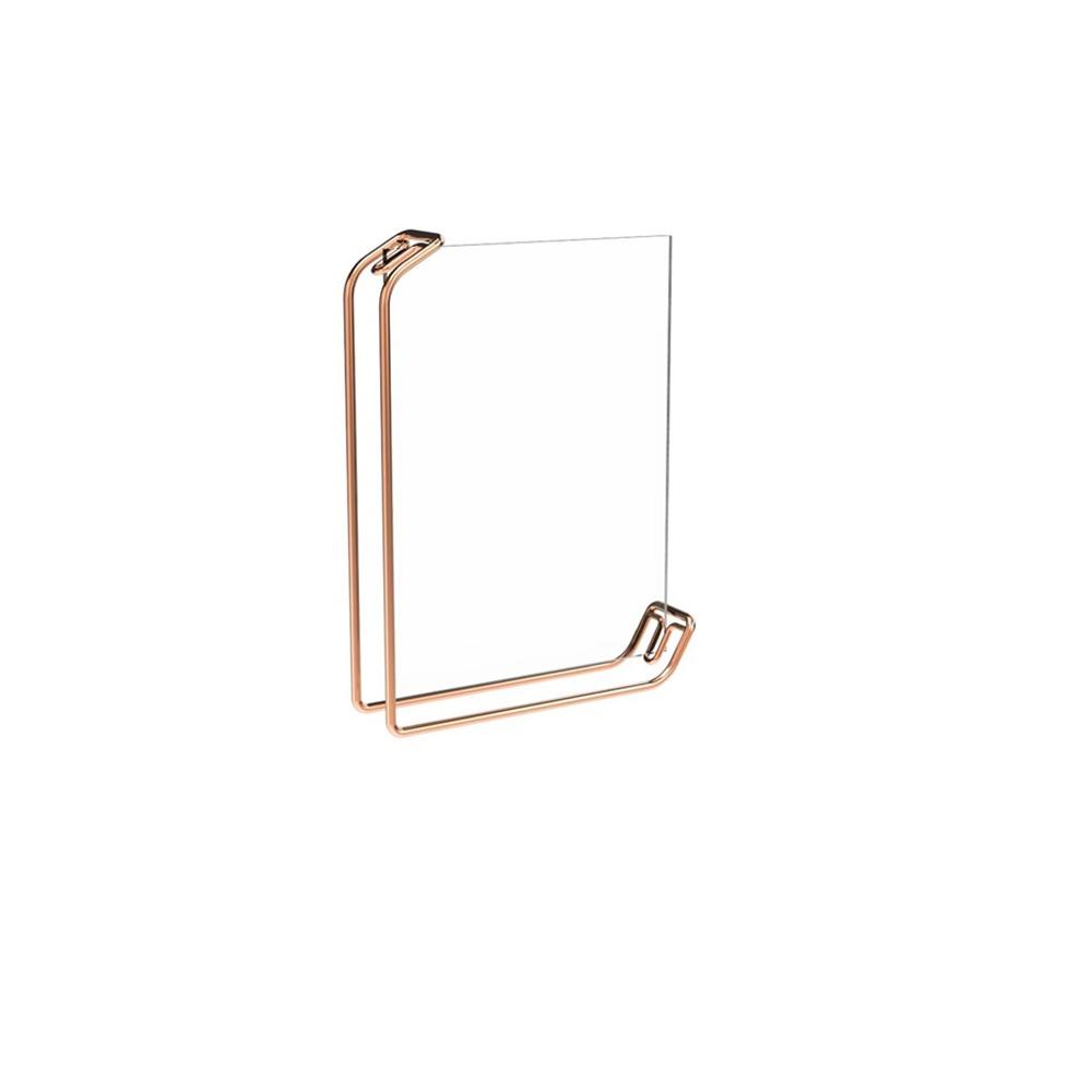 Fashion 6inch/8inch Acrylic Sign Holder Metal Stand Elegant Poster Display Frame Table Display Menu Holder Rack Restaurant Menu