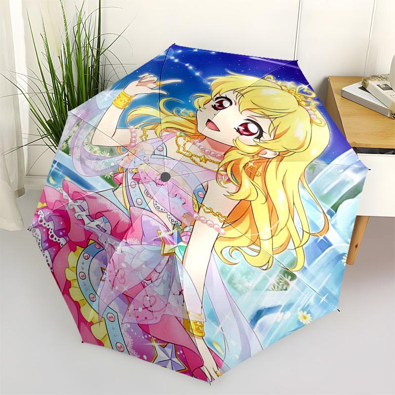 1 шт. Зонт Accel World для улицы - Автоматическое открытие/закрытие, Портативная 3-складная конструкция с 8 металлическими спицами - Идеальный подарок для фанатов, путешественников, для ежедневного использования - Подходит д