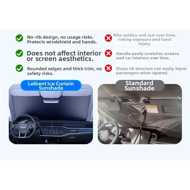 Foldable Car Windshield Sun Shade Universal Front Window Sun Visor UV Rays Block Heat Insulation Auto Interior Protector Summer