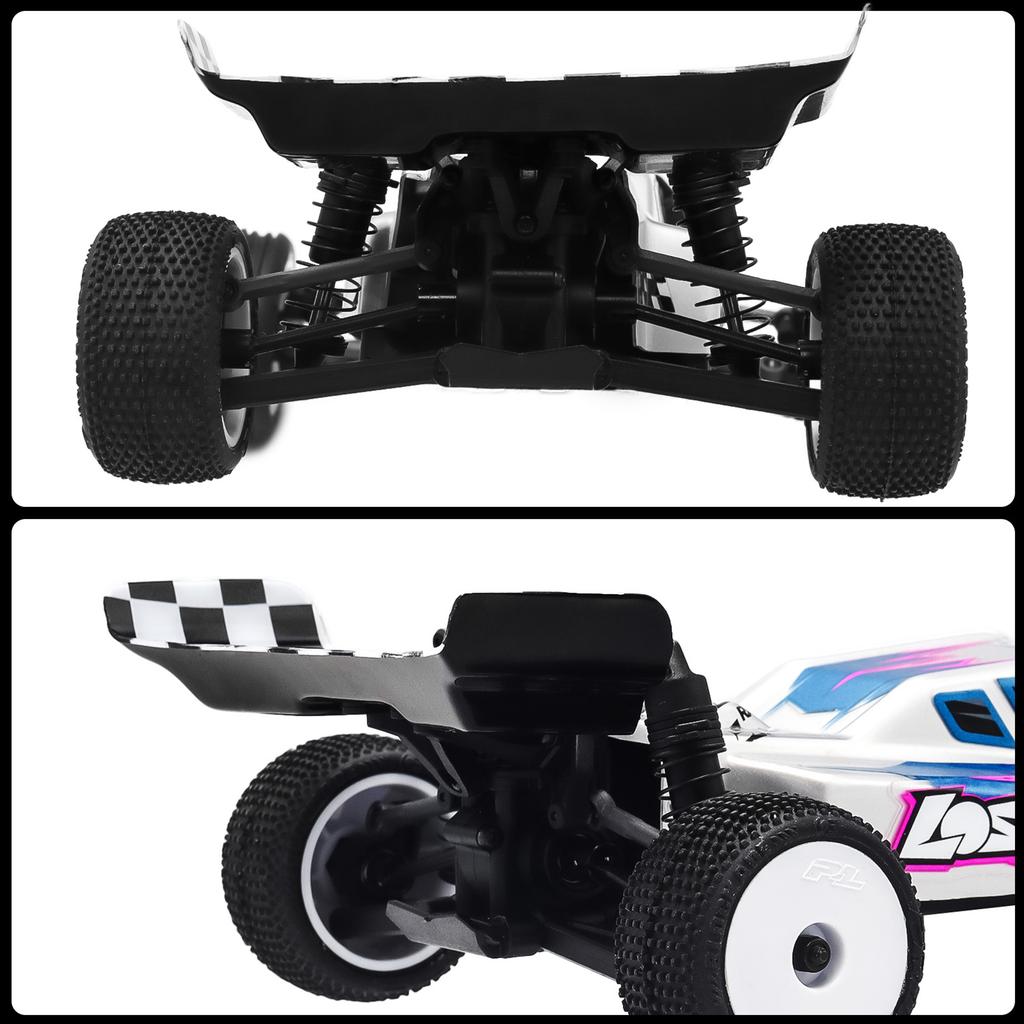 RC Car Tail Wing Rear Body Wing Spoiler Plastic Carbon Fiber Rear Wing for Losi 1/24 Micro-B 2WD Buggy Upgrade Parts Accessory