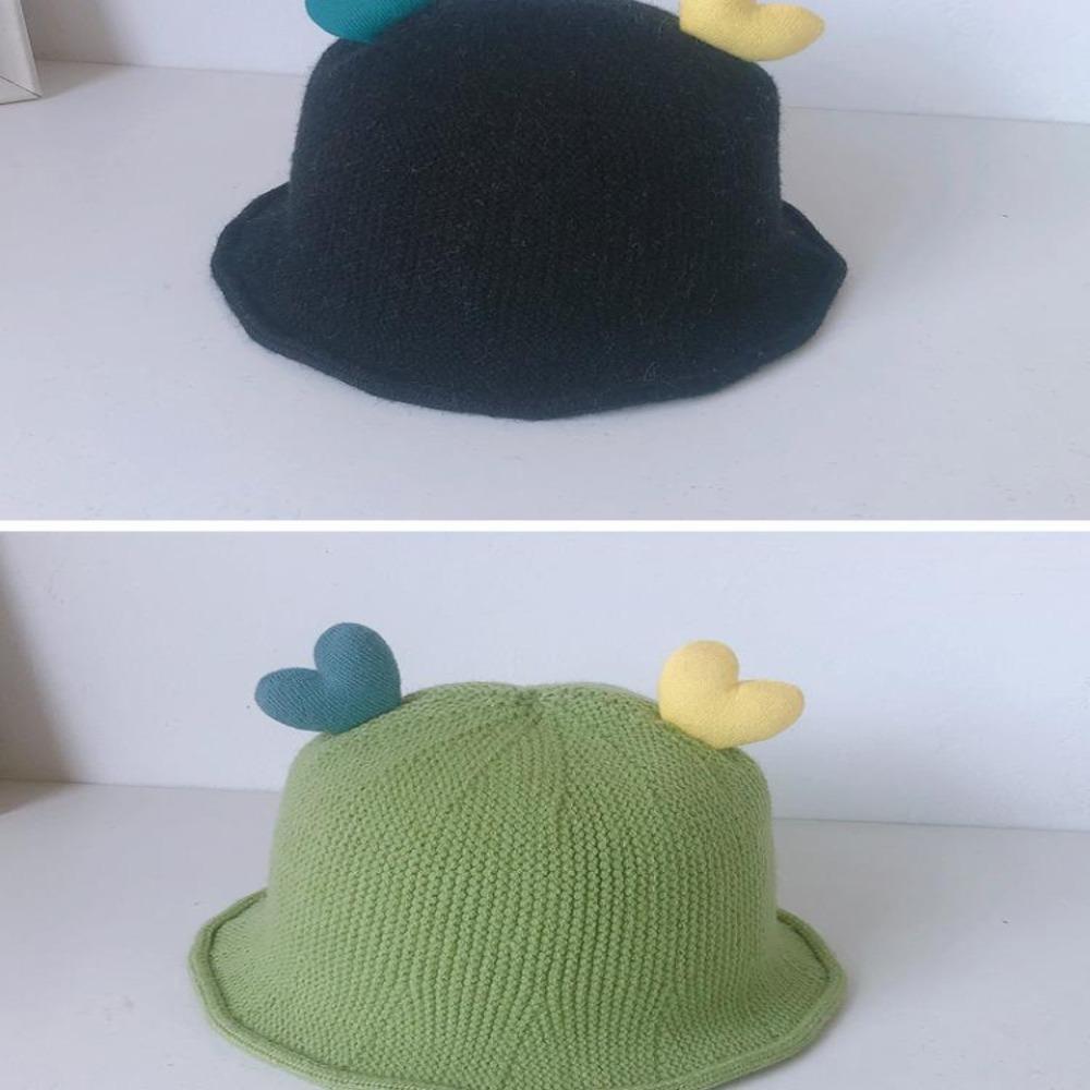 Cute Bucket Hat Warm Baby Children Fisherman Hat Knitted Hat Newborn Cap  Outdoor