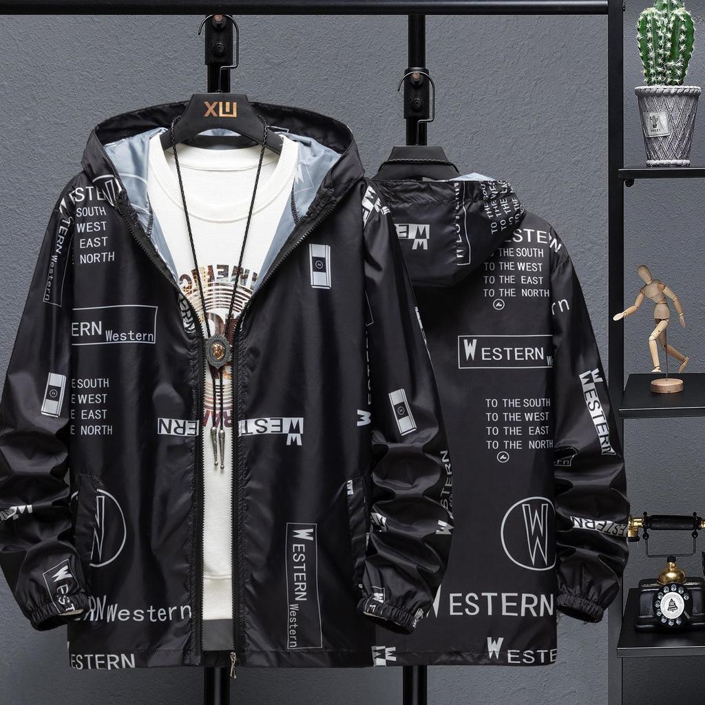 Мужская куртка-кардиган с тонкими секциями и застежкой-молнией, весна-лето 7XL, черно-белая, с капюшоном