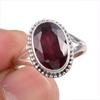 Natural Garnet Gemstone Handmade 925 Solid Sterling Silver Gift Ring S.7 G9F40