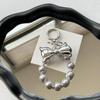Серебряный металлический брелок с жемчужной лентой Ремешок для AirPod телефона