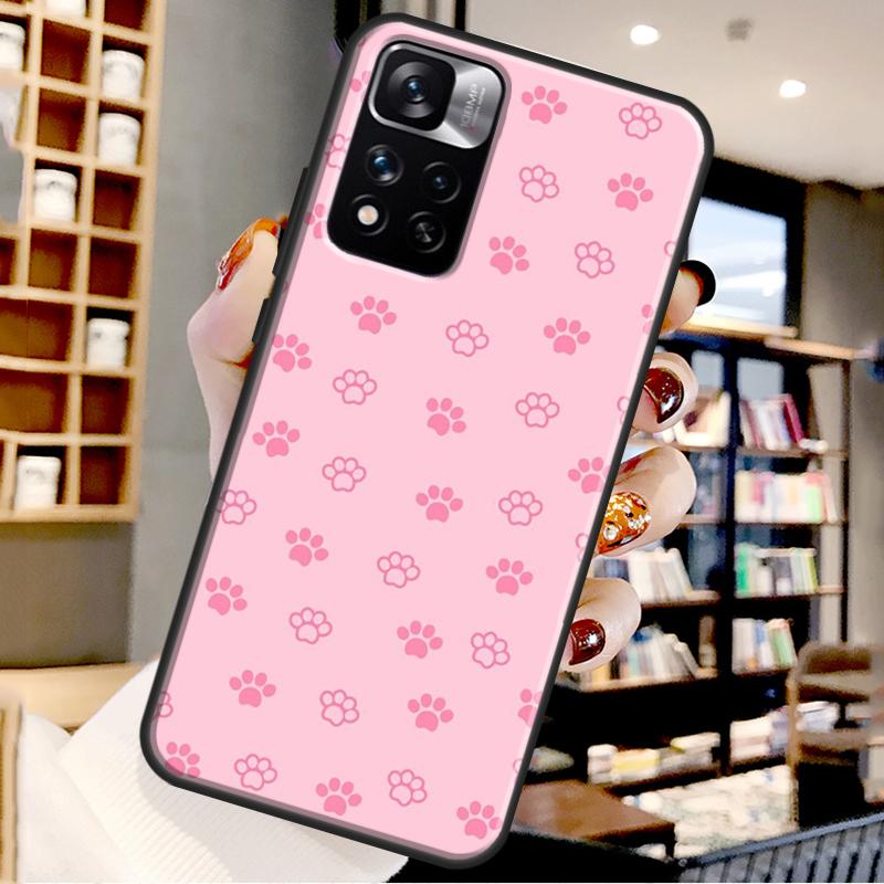 cat Dog paw design Case For Xiaomi Redmi Note 12 11 10 9 8 Pro Note 12S 11S 10S 9S Cover For Redmi 9 10 12 C