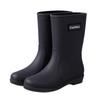 Сапоги из непромокаемой кожи женские Four Seasons Fashion Outdoor Mid-tube Водонепроницаемые нескользящие резиновые туфли Модные сапоги из непромокаемой кожи