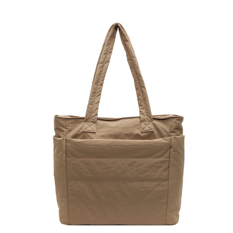 Сумка-тоут женская, большая вместительная сумка для поездок на работу, легкая сумка из нейлоновой ткани, сумка через плечо, студенческая дорожная сумка