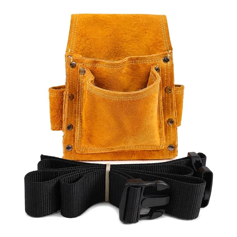 Yellow Tool Belt Portable Tool Pouch Bag Durable Nail Tool Pouch Construction