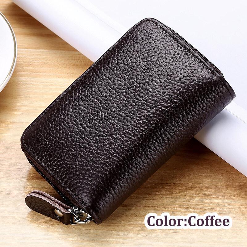 Держатель для кредитных карт из натуральной кожи для мужчин и женщин, держатели для удостоверений личности VIP-карт, тонкая маленькая сумка на молнии, деловой орган, чехол для карт