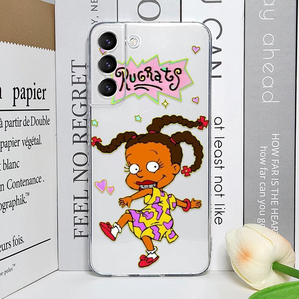 Мультяшный Забавный R-Rugrats Чехол для Телефона для Samsung Galaxy S25 S24 S23 Ultra S22 Plus S21 S23 FE Прозрачные Мягкие Чехлы Fundas Coque