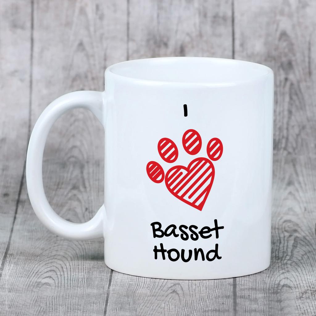 Basset Hound - cup with a dog, cute cup with graphics, a gift with your photo from the Art-Dog brand