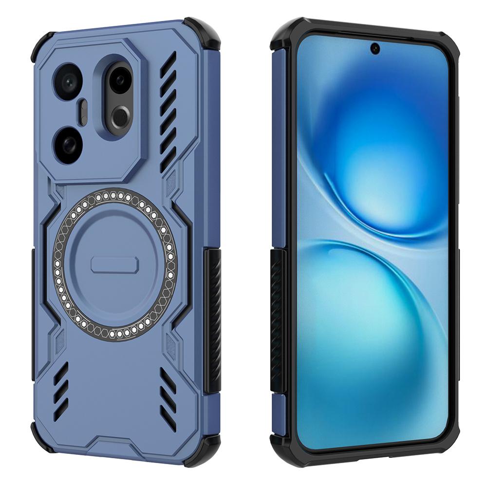 For vivo X200 FE 5G Magnetic Case Butterfly Armor Hollow Heat Dissipation PC+TPU Phone Cover