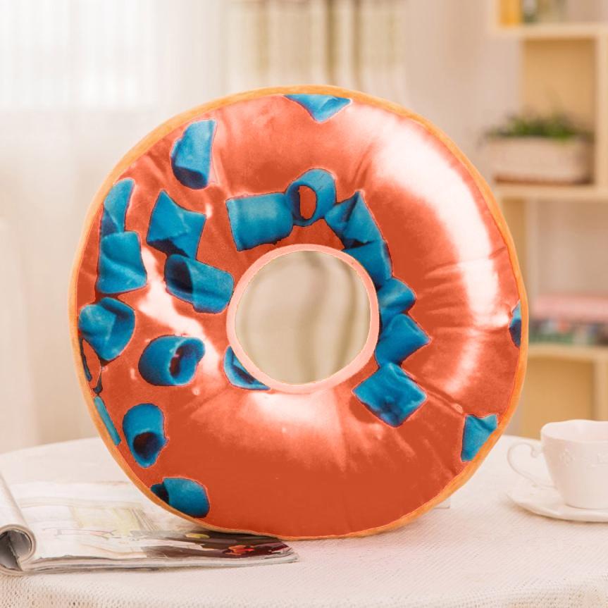 Мягкая плюшевая подушка, мягкая подушка для сиденья, сладкий пончик, еда, чехол, игрушки