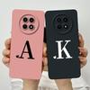 For Realme 12 5G Case Realme 12X 5G Phone Case realme12 realme12x Cover Cute Initial Letters Skin Matte Soft Shockproof Cover